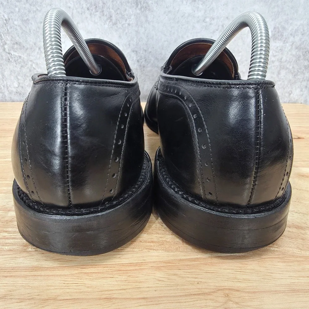 Allen Edmonds Loafers Mens 8.5 Glenfield Black Leather‎ Slip On Dress Shoes
